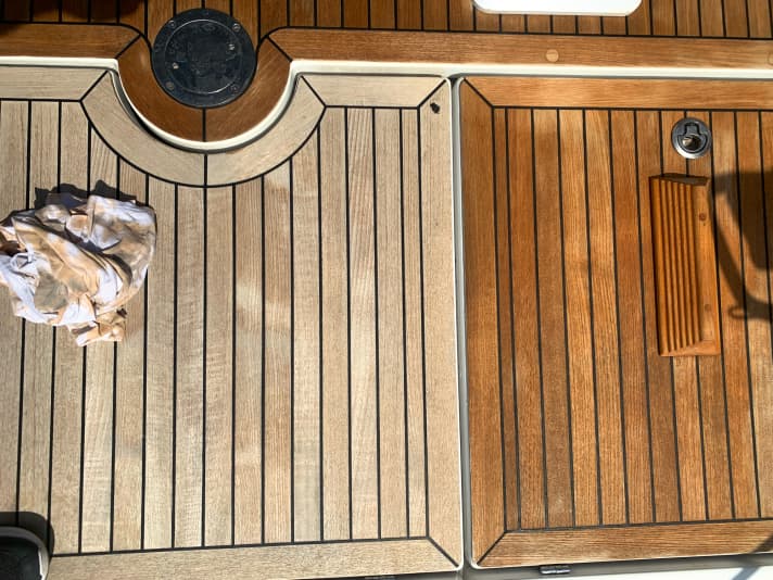 The after-treatment of the teak deck should not be neglected