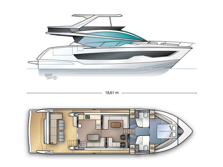 Owners can choose from four different Kelly Hoppen interiors when ordering: Indulgence, Luxury, Modern or Monochrome. Each creates its own unique atmosphere and follows an individual colour concept.