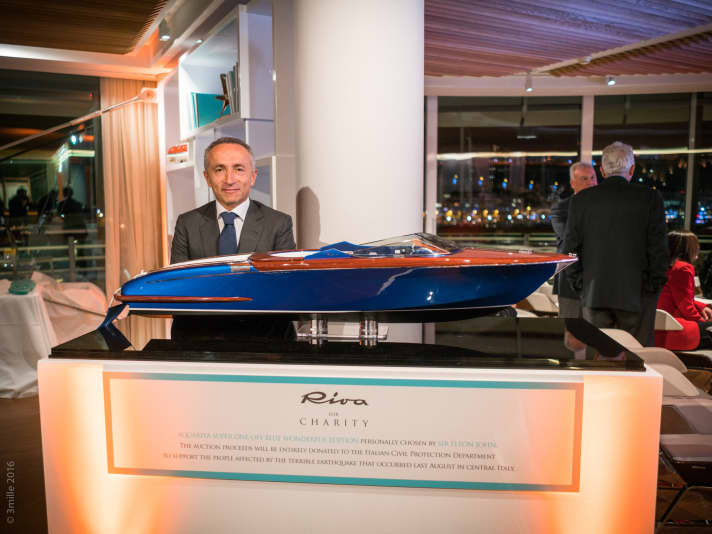 Ferretti CEO Alberto Galassi with the Aquariva "Blue Wonderful" | l"