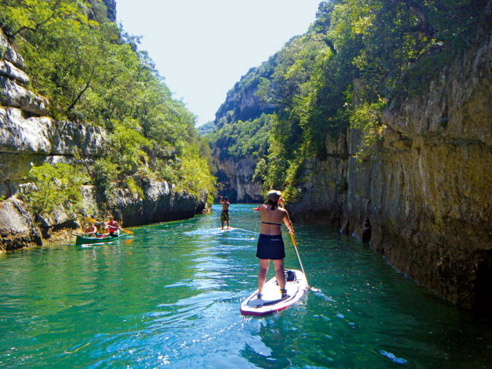 In the lower Verdon, the river flows through the Lac de Sainte Croix. Be sure to avoid July - this is when the French have their summer holidays.