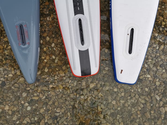 Rear views that need no explanation (from left: Red Paddle, SIC, Fit Ocean)