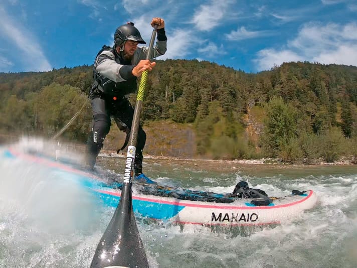 Makaio bietet auch ein Board fürs Wildwasser an.
