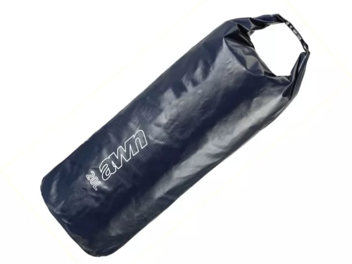 The waterproof duffle bag from A.W. Niemeyer is a classic in water sports.