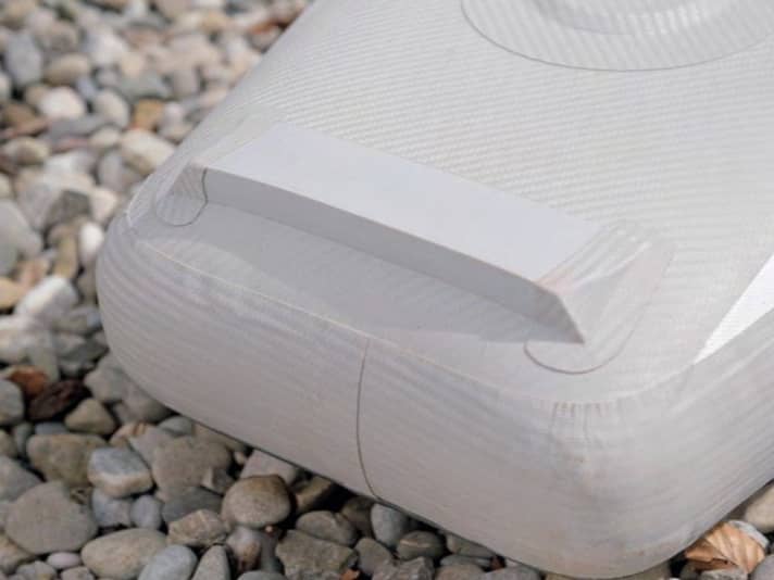 A sharp tear-off edge sticks under the rear of the Indiana Touring.