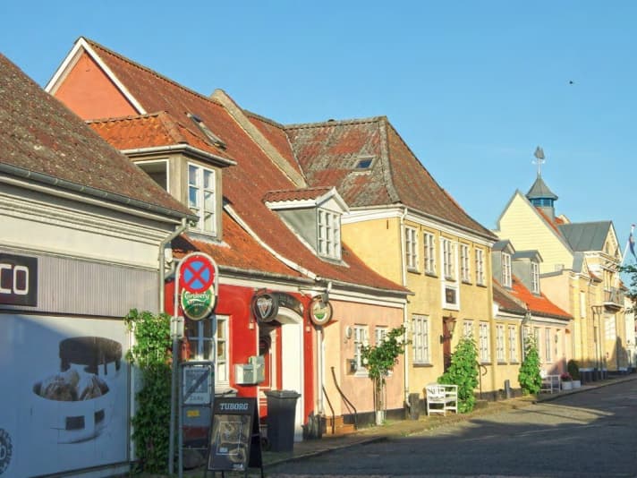 The colourful little houses in the shipbuilding town of Marstal