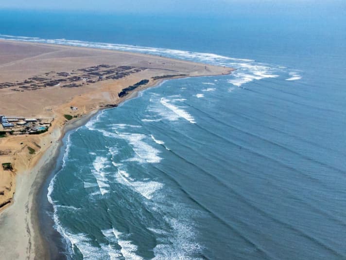 If you take the wave at the point and ride to the end, it's a very long way back.