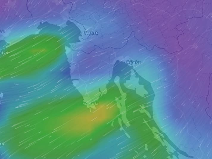 Boralage mit Nordostwind sorgt für beste Bedingungen auf Krk