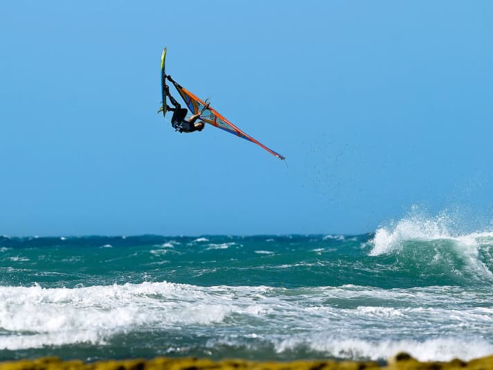 Slalom specialist Ben van der Steen on the wrong track in Caños.