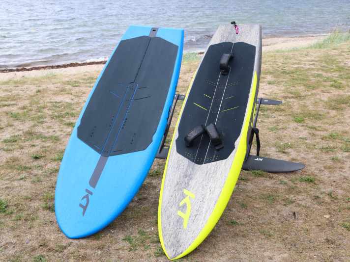 Compact shapes (left) are shorter and slightly wider than the slender mid-length boards