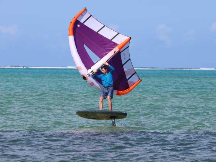 The NeilPryde Fly 4 can be guided precisely using the thin carbon handle