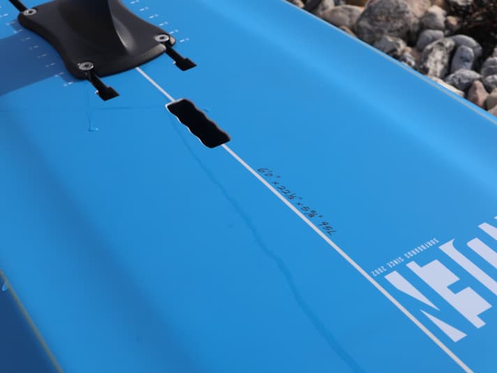 Designer Andi Wirtz has given the board an additional step in the underwater hull to ensure that the board can easily detach from the water