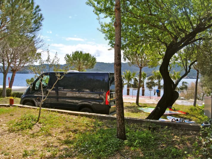 Wonderful peace and quiet in the low season (as here at the Maestral campsite).