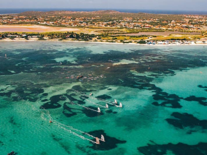 Aruba's most famous spot: Fishermans's Huts on the west side.