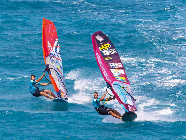 Matteo Iachino und Antoine lieferten sich 2019 ein episches Finale beim World Cup auf Fuerteventura.