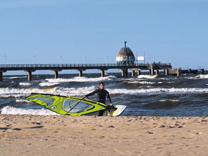 Auf der Insel Usedom kommen die Ostwinde besonders gut und stark an.