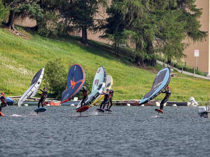 The first few heats were already very close on the water