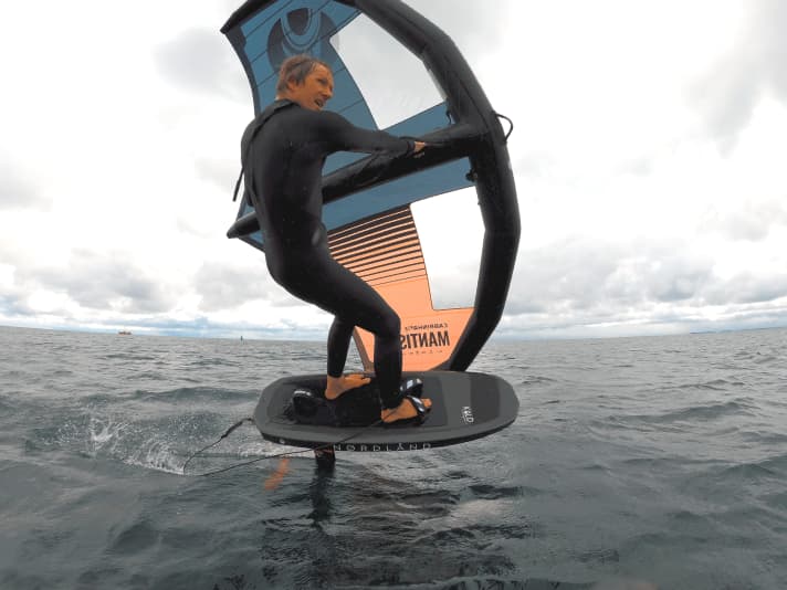 Das Griffsystem des Cabrinha Mantis Wing bietet viel seitlichen Spielraum