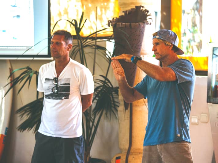 Michi Schweiger (left in the picture) has been Robby Naish's right-hand man for years