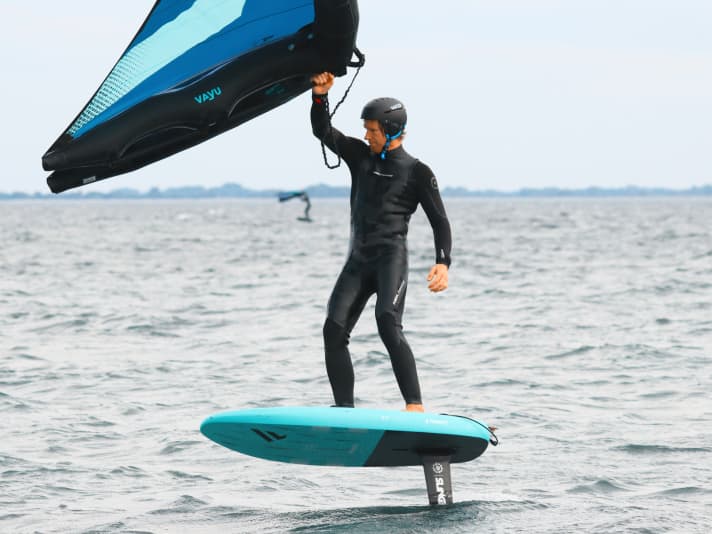 The Forward WIP helmet is barely noticeable on the water