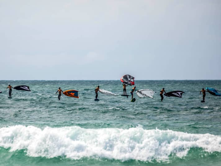 A downwind passage is also part of the slalom, which all participants have to pump their way through