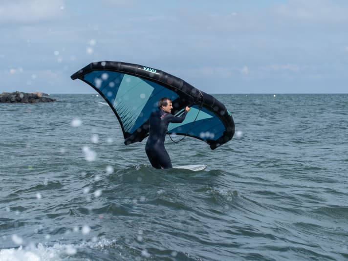 Before you start, ride out on your knees until the waves stop breaking.