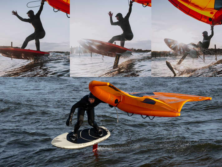 Too much weight on the back leg causes the board to rise unintentionally. Therefore, push the nose of the board towards the trough of the wave.