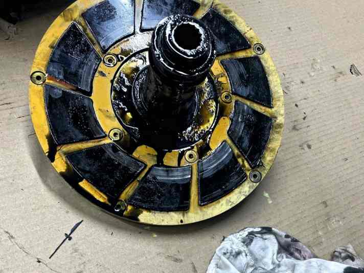 Il rotore del motore: i cuscinetti a sfera erano particolarmente sensibili.