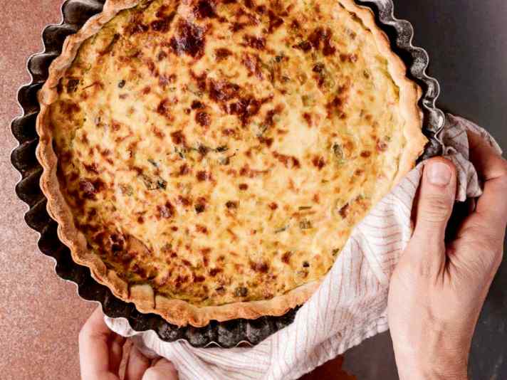 This leek quiche is an integral part of the Sea Shepherd marine conservationists' on-board catering.
