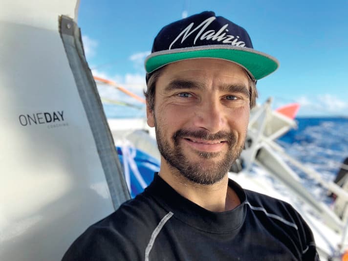   Boris Herrmann happy where he loves to be: at sea