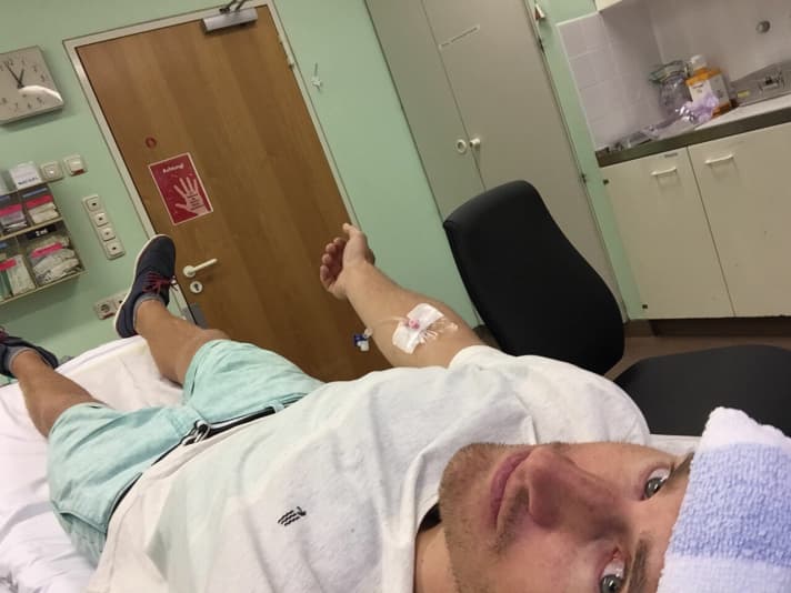   After several treatments at the Charité hospital in Berlin, Erik Heil is now back home in Kiel and on the road to recovery