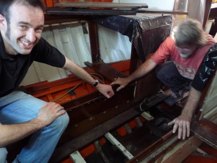   "Wanderer III" at the 2012 refit in Buenos Aires