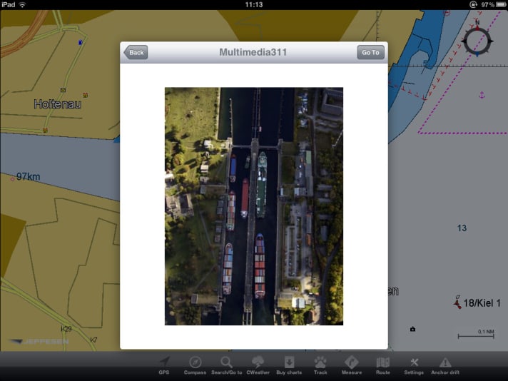   Aerial photos of important harbours and locks are also available