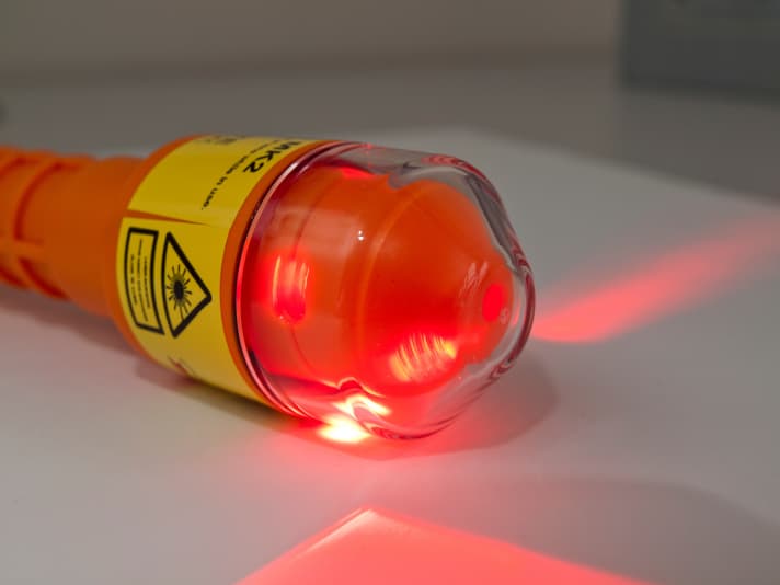   Five LEDs in the rotating head of the Odeo Flare ensure good visibility