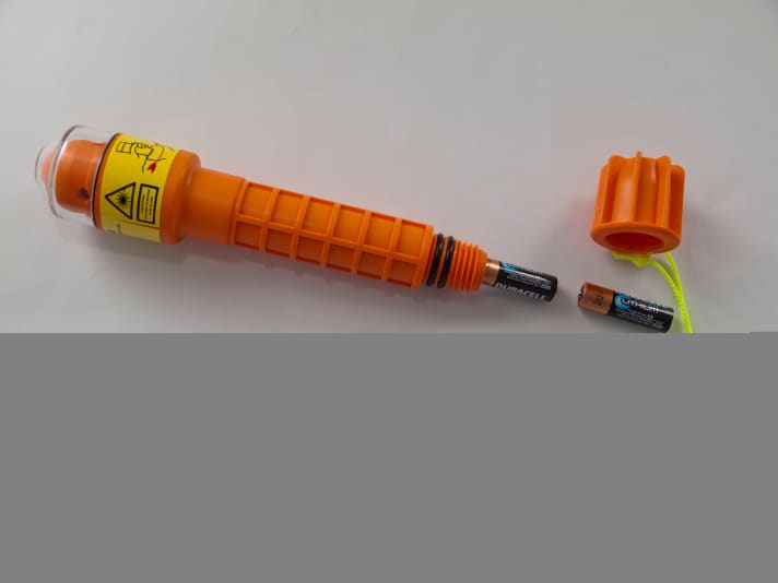   The Odeo Flare is powered by AA-size lithium batteries