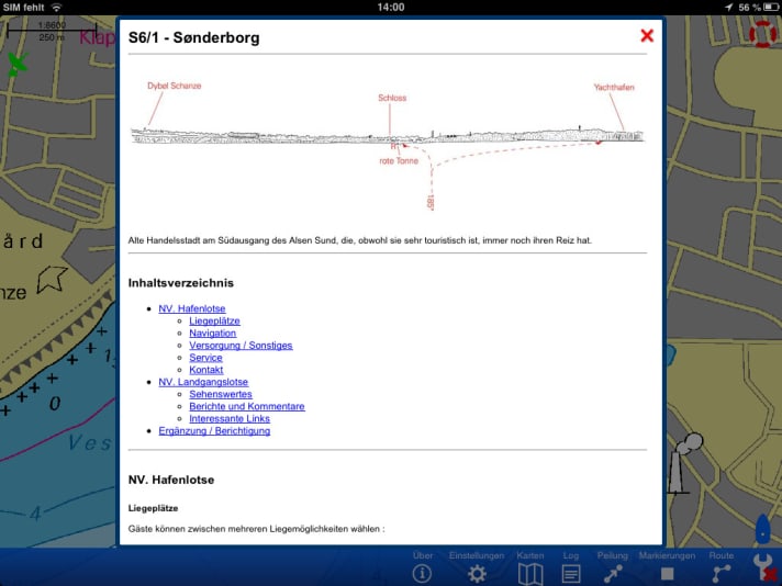   Die Hafeninformationen der NV-Pedia sind ebenfalls eingebunden