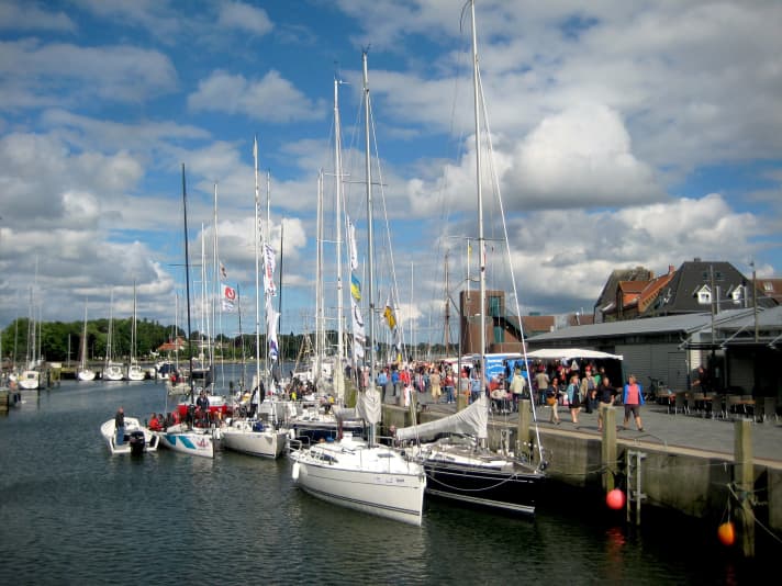   The packets in Eckernförde remained comparatively small this year - many of the boats that normally take part were racing the long distance of the International German Championships