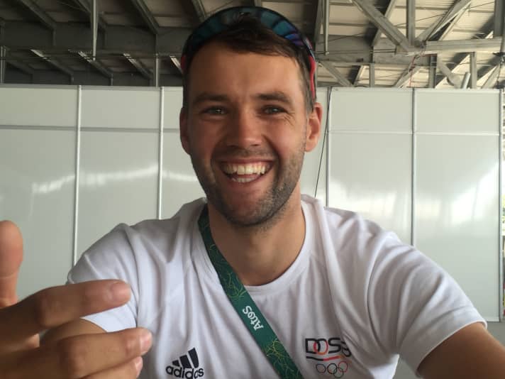   Philipp Buhl in the Olympic harbour in Rio in conversation with YACHT