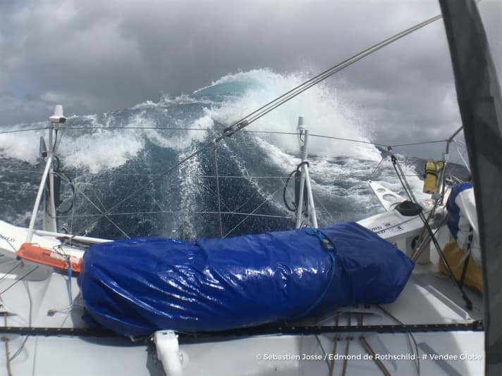   Eines der letzten Bilder vor dem Aus von Seb Josse auf "Edmond de Rothschild"