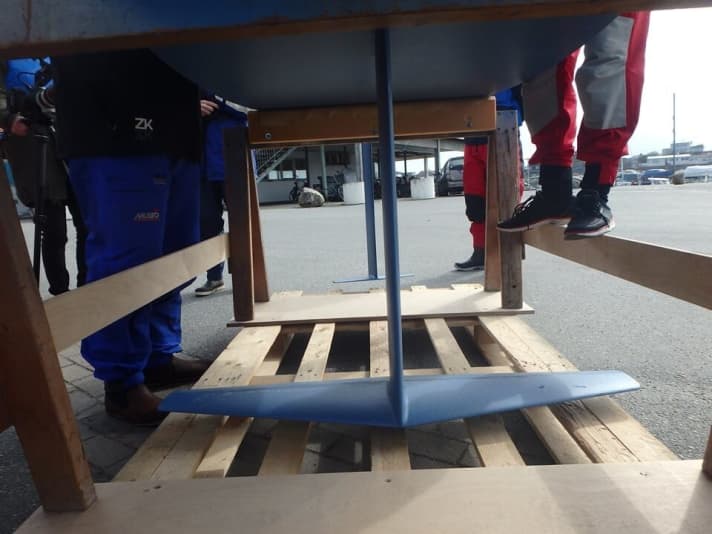   The foils on the centreboard and rudder blade were optimised in towing tank tests