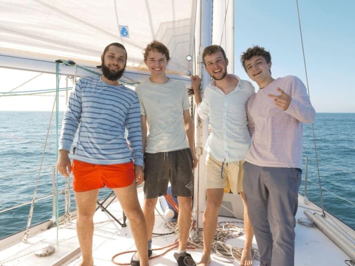   L'équipe (de gauche à droite) : Tim Hund, Tom Schwarz, Michael Bischof, Vincent Goymann