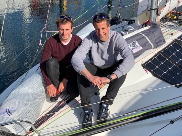   Maurice Oster (l.) and Mini-Transat sailor Oliver Tessloff are obviously in a great mood to attack