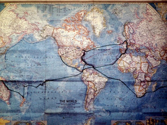   Il percorso del loro viaggio pionieristico