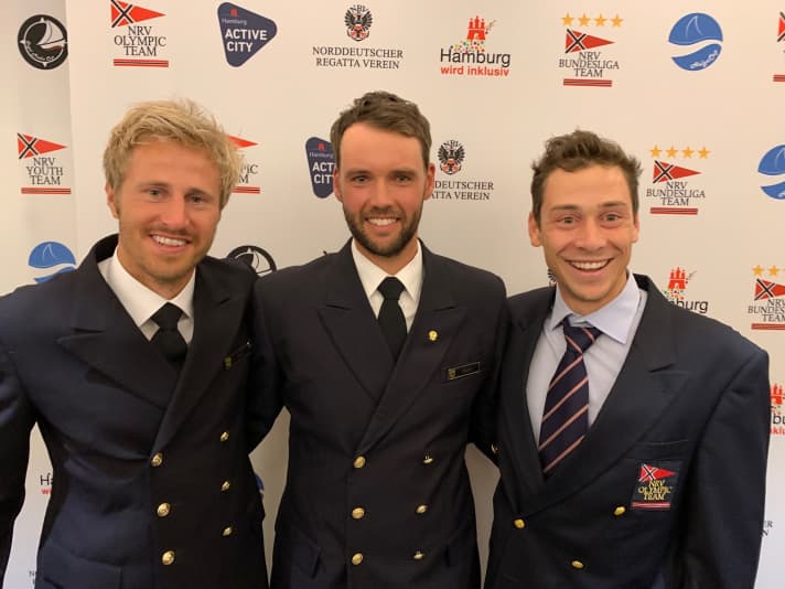   Sorgten für viel Medaillenglanz und inspirierendes Teamplay im NRV: Thomas Plößel, Philipp Buhl und Erik Heil (v.r.)