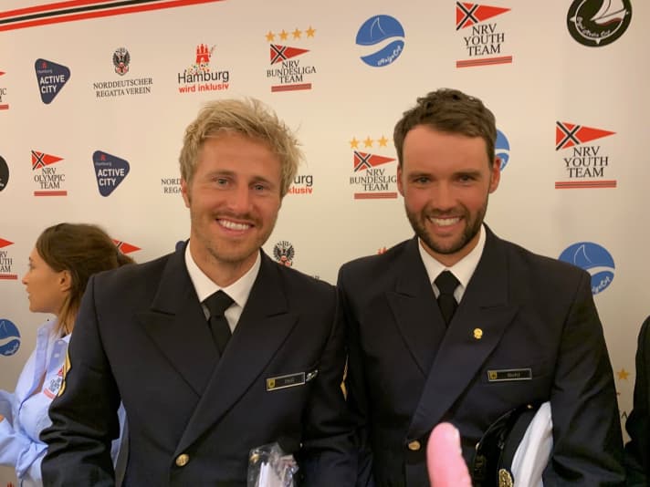  Friends for more than a decade: Erik Heil and Philipp Buhl - here in their naval uniforms as chief petty officer and chief petty officer