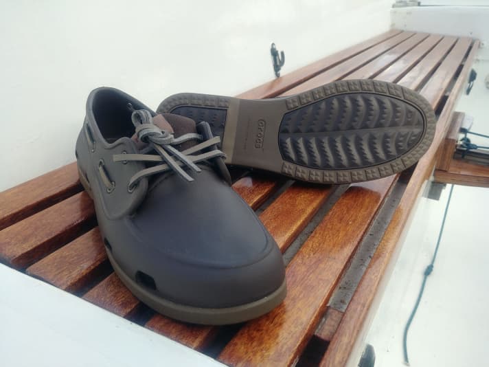   The sole may look smooth, but due to the nature of the material it offers quite a decent grip on board