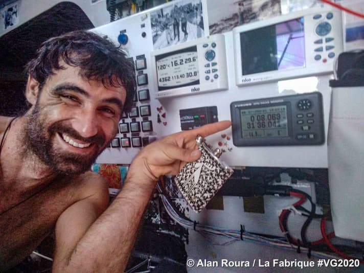   "La Fabrique"-Skipper Alan Roura mit Humor