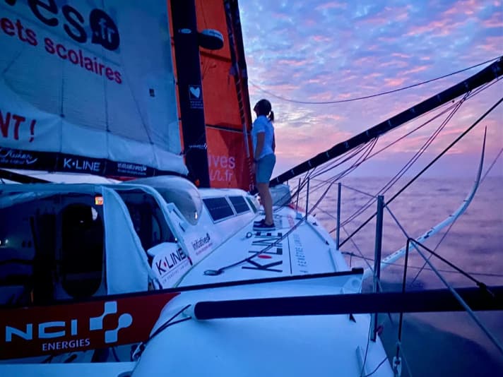  "Initiatives Cœur" in a light wind on the way to Cape Verde