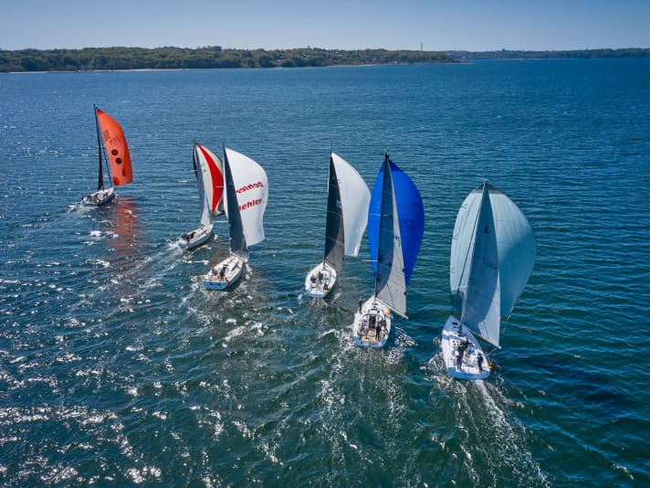   Intensive programme. The YACHT test team sailed the boats against each other for three days in perfect conditions
