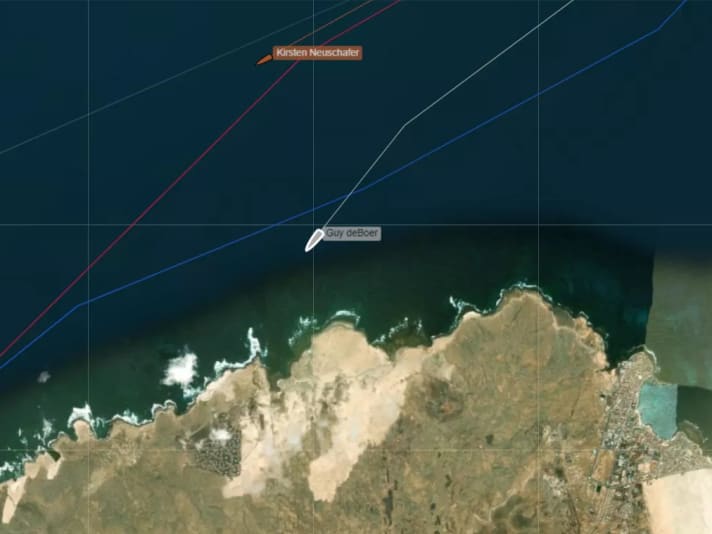 Course of deBoer shortly before the accident off Fuerteventura