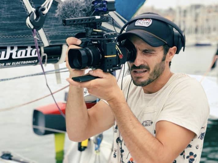 Antoine Auriol bei der Arbeit. Er bereitet sich auf seine Premiere im The Ocean Race vor